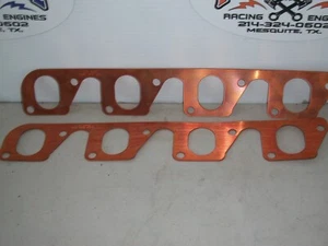 NEW SOLID COPPER HEADER GASKETS  FORD SCE 4052 2V CLEVELAND USA - Bild 1 von 2