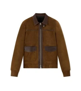 Tom Ford Suede Contrast Collar Jacket -BNWT-RRP$13,900 AUD 54IT - Picture 1 of 7