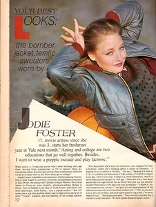 Revista de actrices Jodie Foster 1980 artículo fotos vintage retro de colección años 80 - Imagen 1 de 2