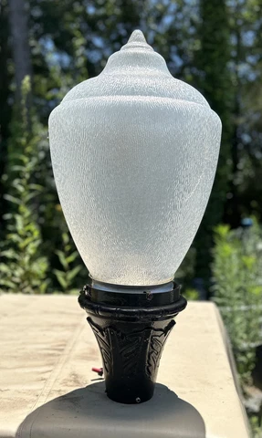 Vintage NYC Single Street Light, column Lamp, Street Light Antique Cover