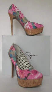 Jessica Simpson Waleo Multi Pink Floral Platform Pump - size 9 - Picture 1 of 5