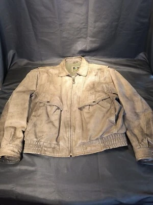 Chaqueta Bomber De Colección Neiman Marcus Para Hombres Marrón Cuero Genuino Talla L Corea Foto 1 de 4