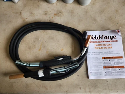 *NEW* Weld-Forge 250M123035M Mig Gun Miller Connector 280Amp 12' Lead   (#135P) - Image 1 of 4