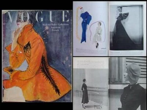 VOGUE OCTOBER 1947 - DIOR, BALMAIN, BALENCIAGA, BLUMENFELD, COFFIN - Picture 1 of 1