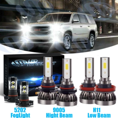 6x组合9005 H11 LED车头灯+5202雾灯泡适用于斯巴鲁XV Crosstrek 2013-14 — 第 1/4 张图片