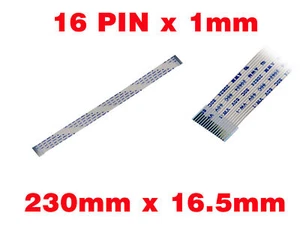 Tischdecke Drahtband ZIF LIF FPC 16 PIN nicht 1 mm Länge 230 mm Breite 16,5 mm - Bild 1 von 2
