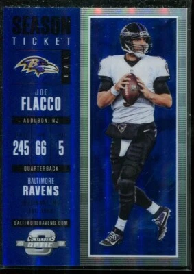 2017 Panini Contenders Optic Blue - Season Ticket #34 Joe Flacco /99 Ravens - Image 1 of 3