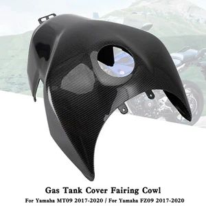 Gas Tank Cover Trim Fairing Cowl For Yamaha MT-09 MT09 FZ09 2017-2020 Carbon D2 - Picture 1 of 11