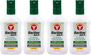 Bactine Max Pain Relieving Cleansing Spray 5 Ounces Pack of 4 - Picture 1 of 6
