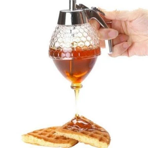 8OZ/200ML Clear Acrylic Syrup Dispenser Pot Jar With Stand - Picture 1 of 4