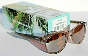 COSTA DEL MAR Del Mar POLARIZED Shiny Taupe Crystal/Copper Silver Mirror 580G - Picture 1 of 12