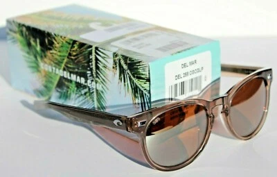 Espejo COSTA DEL MAR Del Mar POLARIZADO Brillante Taupe Cristal/Cobre Plata 580G Foto 1 de 4