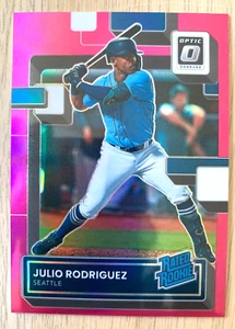 2022 Panini Optic pink prizm rc JULIO RODRIGUEZ! Seattle Mariners - Picture 1 of 2