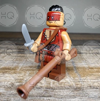 **NEW** 100% LEGO Native American Mohawk Warrior Indian Tribe MOC Minifigure - Image 1 of 4