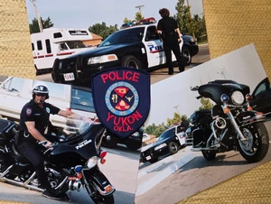 US Police Patch + 3 x DIN A 4 Foto !! OKLAHOMA Yukon PD Polizei Abzeichen USA - Bild 1 von 7
