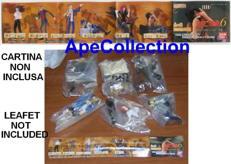 Lupin III 3er Juego Completo 6 Figuras 9cm Parte 6 Raro Gashapon BANDAI Japón Foto 1 de 1