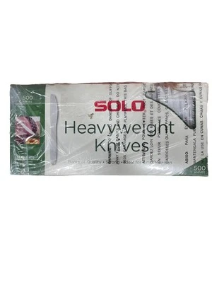 Heavyweight Plastic Cutlery, Knives, White, 7 in, 500 - 3 Pack 1500 Knives - Image 1 of 4