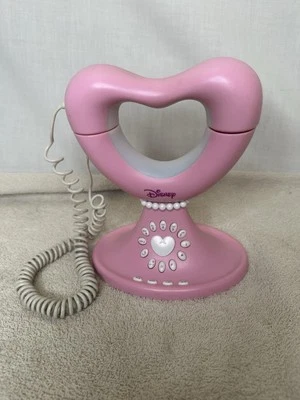Disney Princess Corded Phone Home Telephone Girls Heart Pink Girl's Collectible - Image 1 of 4