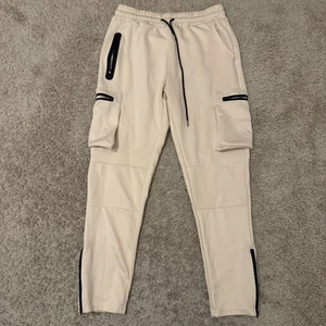 Amazon Jogger Pants Mens XL Beige Cream Drawstring Elastic Waist Track Pants - Picture 1 of 8