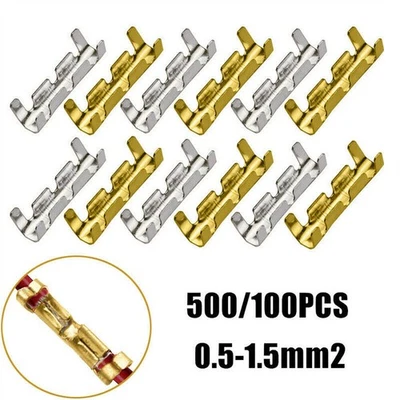 100/1000PCS Brass Copper 0.5-1.5mm² Crimp Electrical Connector Wire Terminal Kit - Image 1 of 4