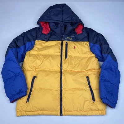 Polo Ralph Lauren Big Boys XL 18/20 Color Block Water Resistant Down Jacket Coat - Image 1 of 4