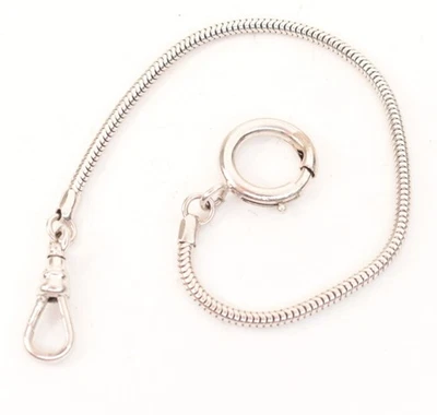 Pocket Watch Chain Vintage 7-11/16 inches Silver Tone - XC05 - Image 1 of 2