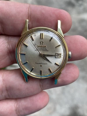 Vintage Omega Constellation Pie Pan  168.005 Automatic Cal 561 Plaque Or, Workin - Image 1 of 4