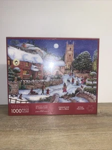 WH Smith 1000 Piece Jigsaw Puzzle Winter Scene By Debbie Cook Sealed Unopened - Picture 1 of 7