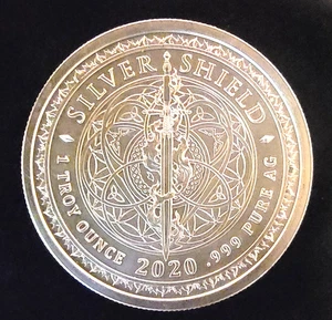 2020 Silver Shield Mint Bull AG Rare Bullion - 0,999 Silber 1 Unze Oz Kunstmünze - Bild 1 von 2
