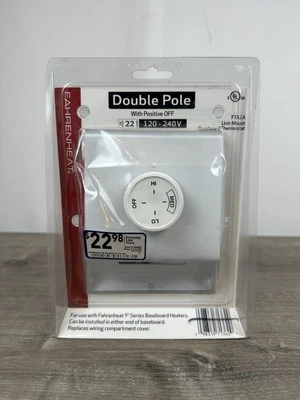 Fahrenheat Double Pole With Positive Off Basebord Thermostat 120 - 240 Volts - Image 1 of 3