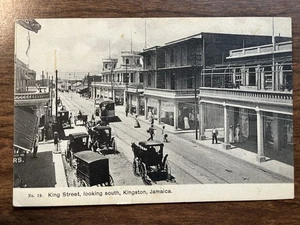 King St. Looking South, Kingston, Jamaica, BWI Postcard ~ Unposted, DB - Picture 1 of 2
