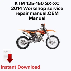 KTM 125-150 SX-XC 2014 Workshop service repair manual,OEM Manual - Picture 1 of 3