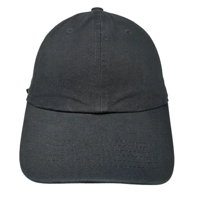 Ethos Slideback Baseball Hat Black One Size Adjustable Vent Holes Blank - image 1 of 4