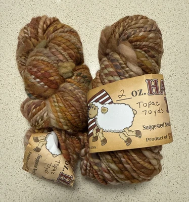 2 madejas Pagewood granja muerto a mano lana merino calcetín hilo 2 oz 70 yardas cada topacio Foto 1 de 4