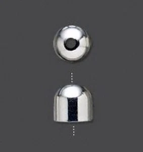 50 * Versilbert 8x8 mm Kordel Endkappen für Multilitze - Bild 1 von 1