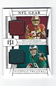 B.Love, JJ Arcega-Whiteside 2019 Panini Nat Treasures NFL Gear Mat. Cd,# GCM-33 - Picture 1 of 2