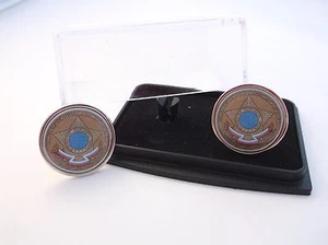 RUSSIA RUSSIAN FOREIGN INTELLIGENCE SERVICE SVR KGB BADGE MENS CUFFLINKS GIFT - Picture 1 of 3