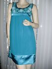 Ever Pretty,turquoise,teal,fabric flower,appliques,brand new,spring,scoop neck 