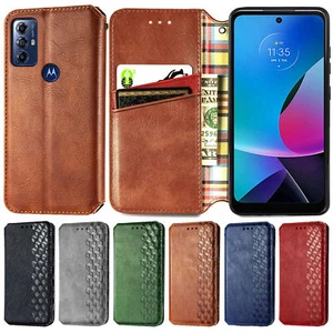 Funda tipo billetera de cuero con soporte para Motorola Moto G 5G Edge + G Stylus 2023 2024 - Imagen 1 de 52