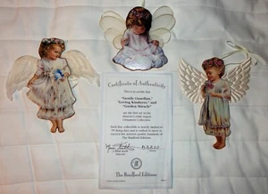 Bradford Editions Heavens Little Angels Ornament Sammlung Porzellan 22K Gold - Bild 1 von 8