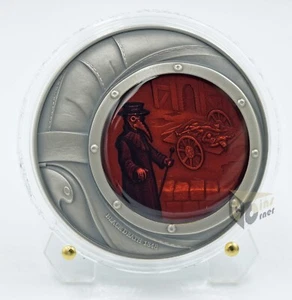 Moneda de plata Niue 2023 - Peste Negra - Tragedias humanas acabado antiguo 2 OZ - Imagen 1 de 6