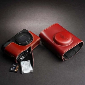Funda de cuero genuino hecha a mano para cámara para Ricoh GR3 GRIII - Imagen 1 de 17
