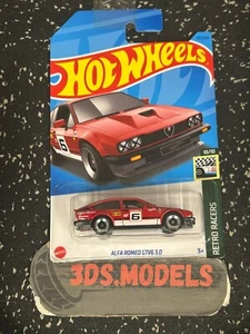 ALFA ROMEO GTV6 3.0 RED LONG CARD Hot Wheels 1:64 **COMBINE POSTAGE** - Picture 1 of 1