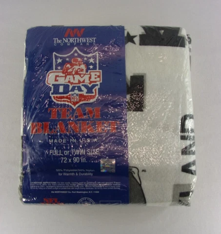 NIP VINTAGE OAKLAND RAIDERS Northwest Co. Game Day NFL Team Blanket Twin/Full Cover