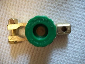 FMR CAR BATTERY DISCONNECT LINK,BRASS PLATED FINISH ZINC ALLOY UNIVERSAL CUT-OFF - Picture 1 of 2