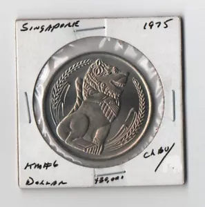 World Coins Singapore One Dollar 1975 BU - Picture 1 of 2
