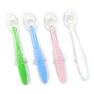 Baby Soft Silicone Spoon Training Self Feeding Spoons for Kids Toddlers Children - Picture 1 of 10