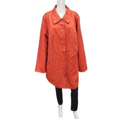 Chaqueta Dennis Basso Resistente al Agua Reversible Satén 3X Talla Grande Estampado Coral Foto 1 de 4