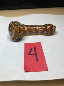 NEW HAND-CRAFTED GLASS TOBACCO BOWL PIPE "HAMMER" MEDIUM SIZE #4 (SQ) - Picture 1 of 9