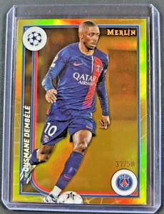 2023-24 Topps Merlin Cromo París PSG OUSMANE DEMBÉLÉ Refractor Oro/50 - Imagen 1 de 2